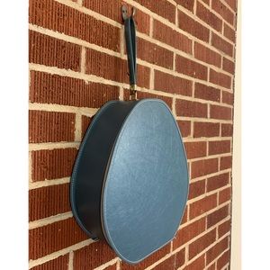 Funky Blue Vintage Zip Up Purse or Hat Box